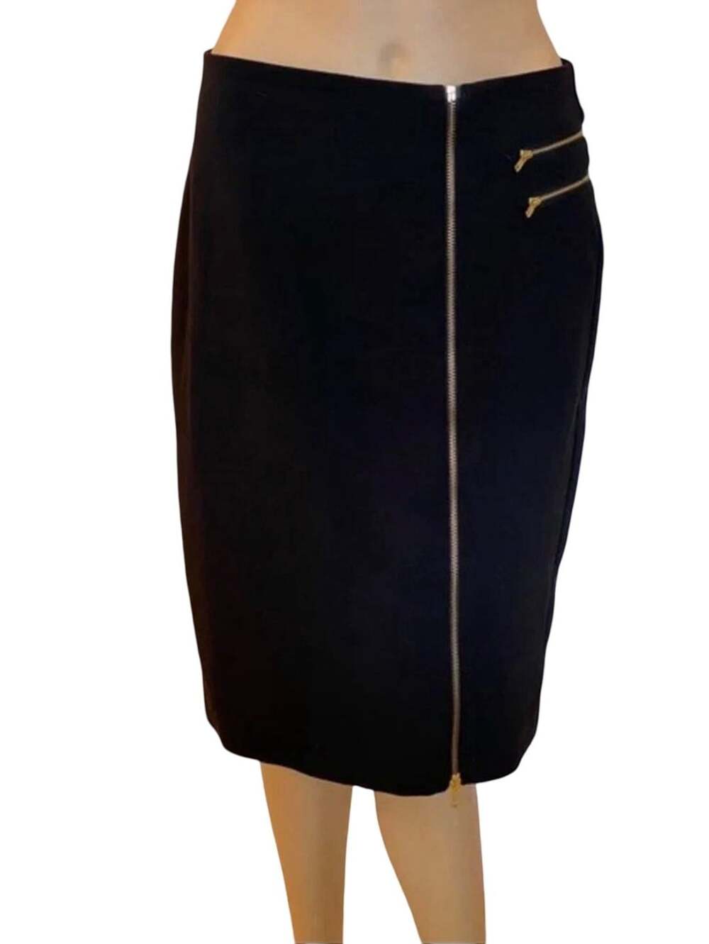 Worthington Black Zip Accent Pencil Skirt Size 6